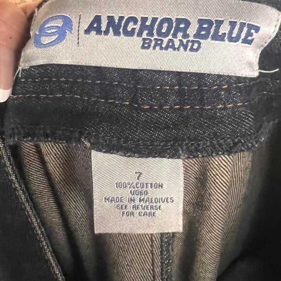 Vintage dark wash lowrise Anchor Blue 100% cotton flared jeans - Picture 4 of 4